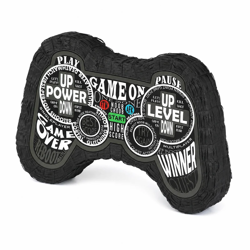Pinata "Game Controller" Schwarz | 28.8x7.5x42.8cm