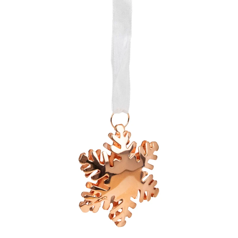 Riffelmacher Baumschmuck Deko Anhänger 6 cm | Stern oder Schneeflocke 71328 | Kupfer