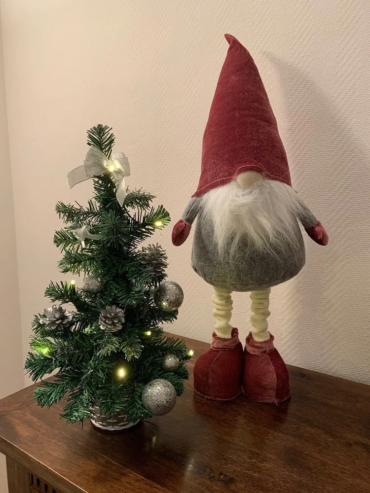 Geschmückter Weihnachtsbaum mit 20er LED Lichterkette - 50cm | 20258 - Silber