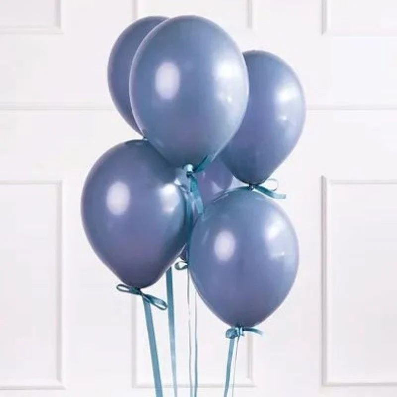 10 Stk. Luftballon Ø30cm "Uni Pastell" | Marine Blau