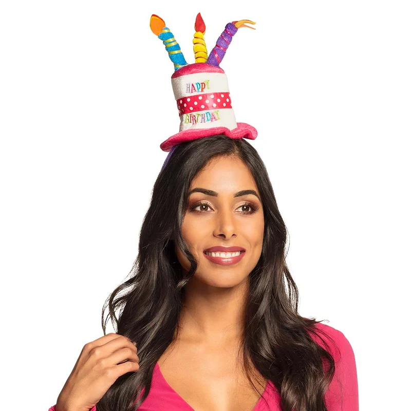 Haarreif "Happy Birthday" | Hut mit Kerzen - Geburtstag