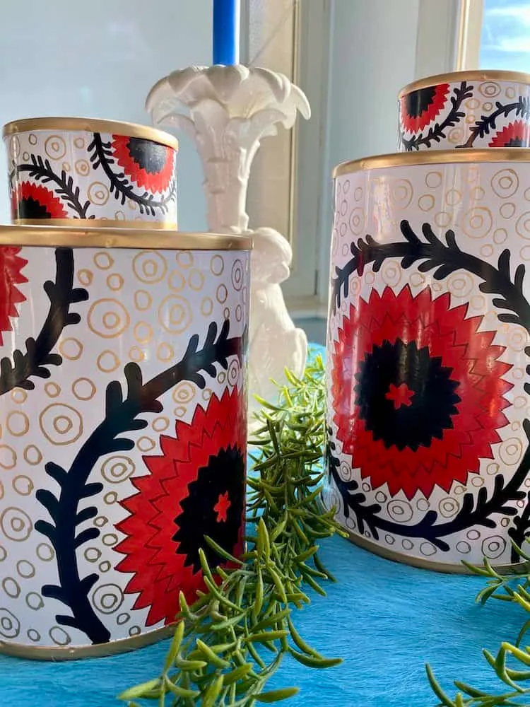 Handbemalte Eisen-Vase 'ISTANBUL' 2er-Set