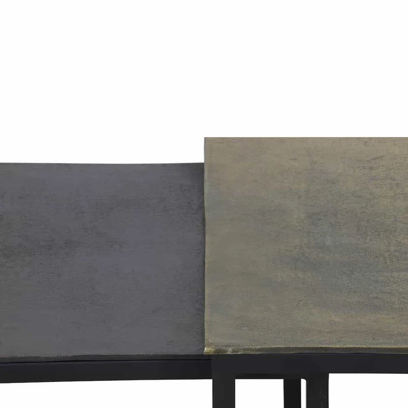Couchtisch KUMALU bronze antik 3er-Set 120x60x45 cm