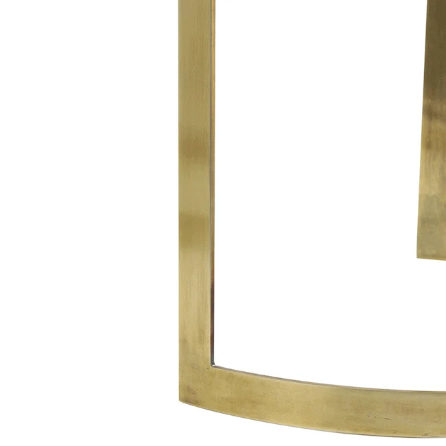 Beistelltisch 2er-Set PERLATO Marmor weiß-antik Bronze