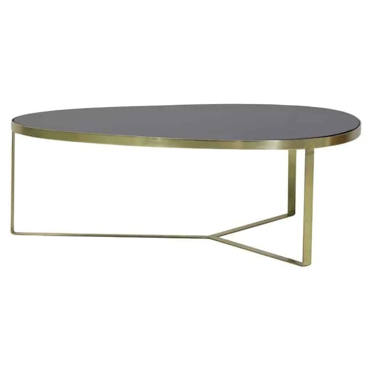 Couchtisch TURBI Glas schwarz-matt bronze 118x89x40 cm