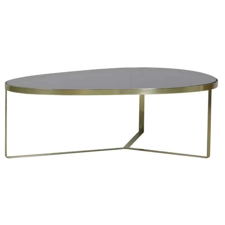Couchtisch TURBI Glas schwarz-matt bronze 118x89x40 cm