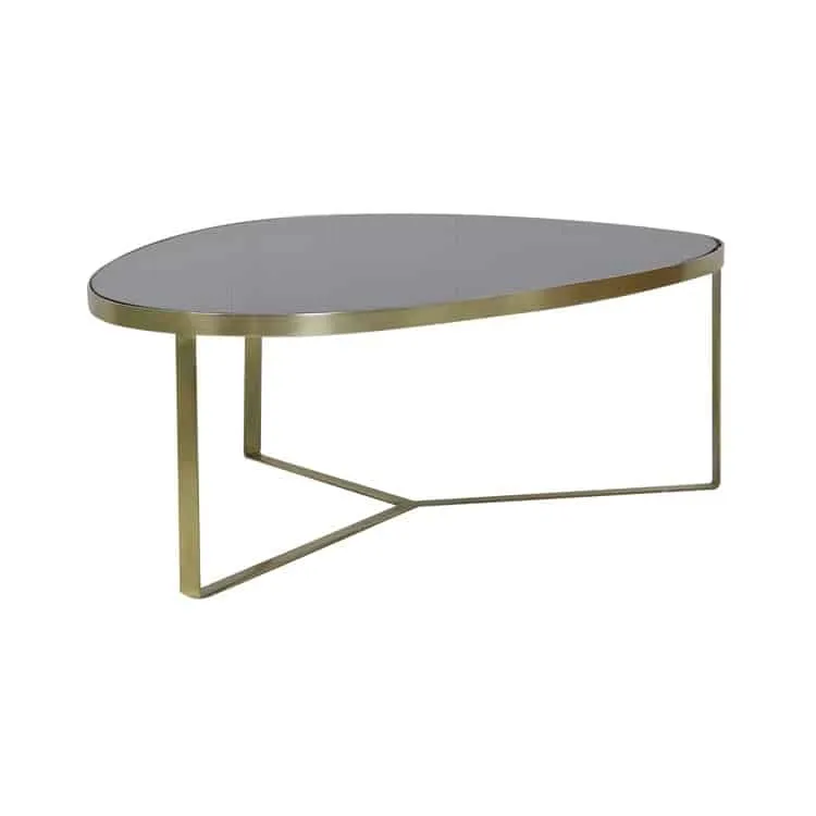 Couchtisch TURBI Glas schwarz-matt bronze 118x89x40 cm