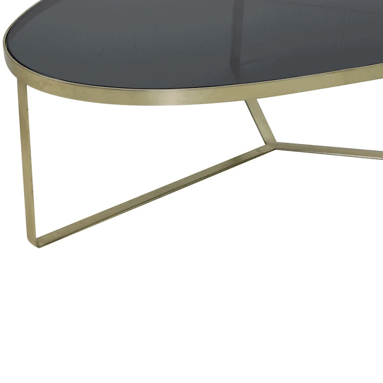 Couchtisch TURBI Glas schwarz-matt bronze 118x89x40 cm