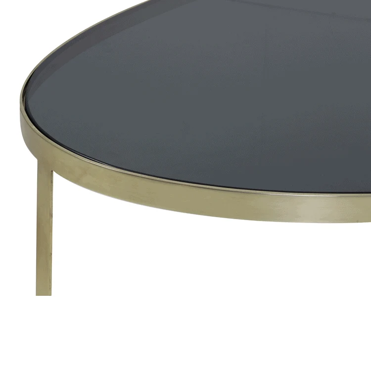 Couchtisch TURBI Glas schwarz-matt bronze 118x89x40 cm