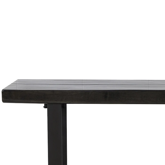 Konsolentisch MAYEN recyclet Holz - glänzend schwarz 160x44x82 cm