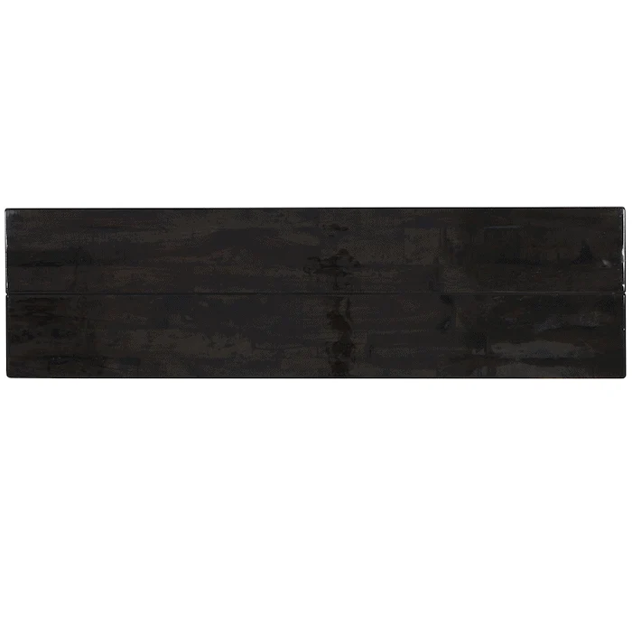 Konsolentisch MAYEN recyclet Holz - glänzend schwarz 160x44x82 cm
