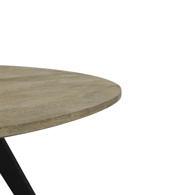 Esstisch MAGNIFERA Mango Holz - schwarz Ø120x78 cm