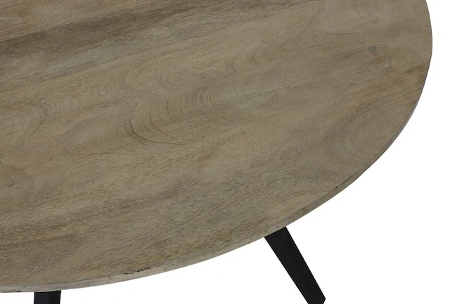 Esstisch MAGNIFERA Mango Holz - schwarz Ø120x78 cm
