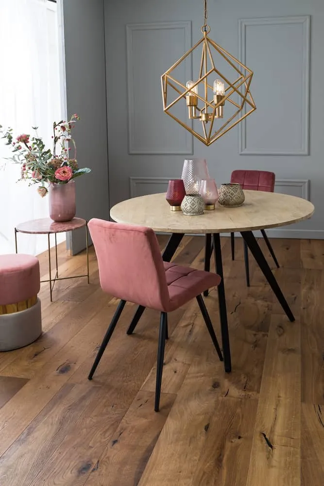 Esstisch MAGNIFERA Mango Holz - schwarz Ø140x78 cm