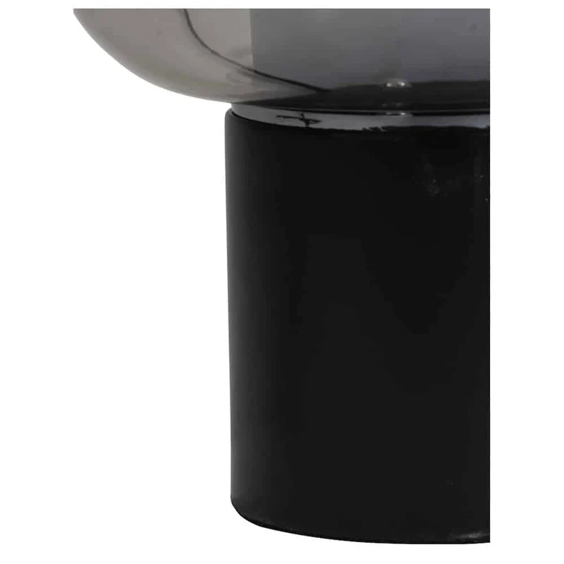 Tischlampe ARTURAN matt schwarz, smoke grau Ø29,5x33,5cm