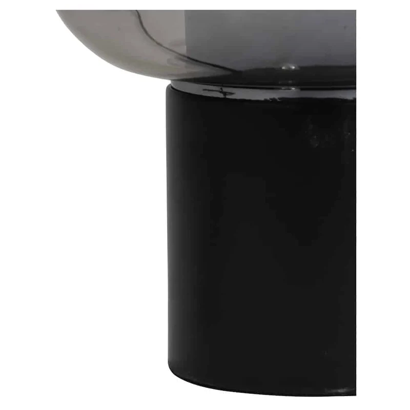 Tischlampe ARTURAN smoke grau, matt schwarz- Ø22x52cm