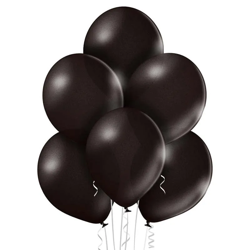 25 Stk. Luftballon Uni Metallic Ø 30cm | Schwarz#090