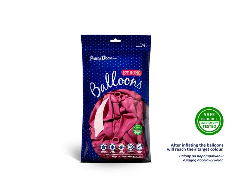 100 Stk. Luftballon Ø12cm "Uni Pastell" | Hot Pink