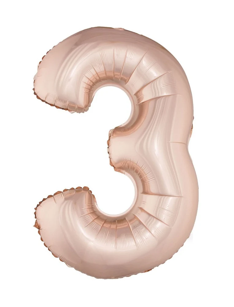 XXL Zahlen Folienballon 100 cm - Roségold