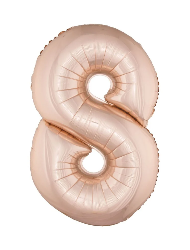 XXL Zahlen Folienballon 100 cm - Roségold