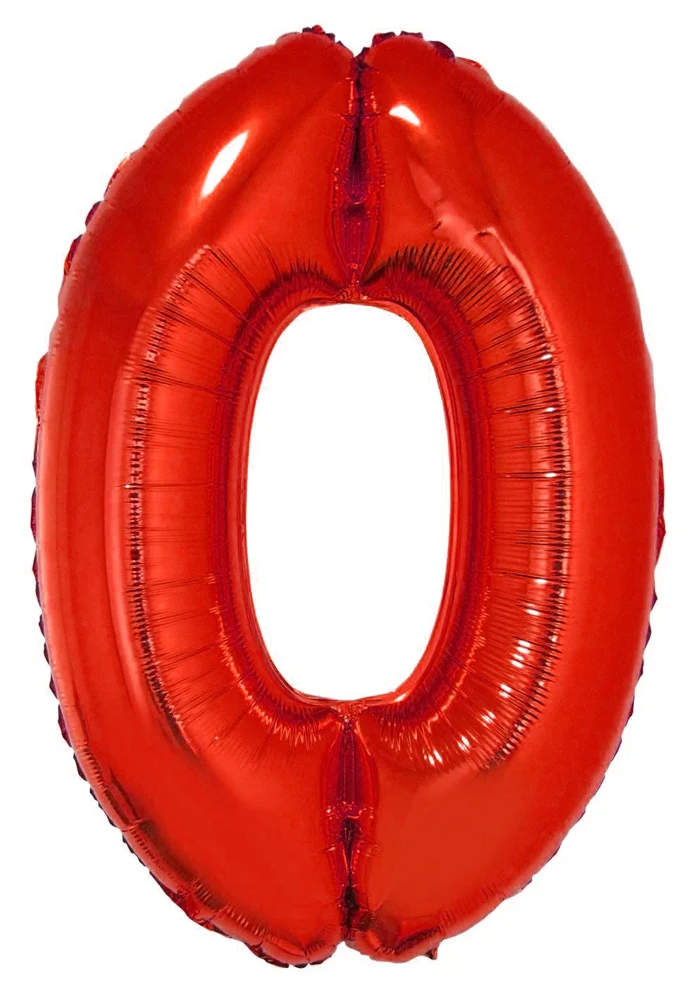 XXL Zahlen Folienballon 100 cm - Rot
