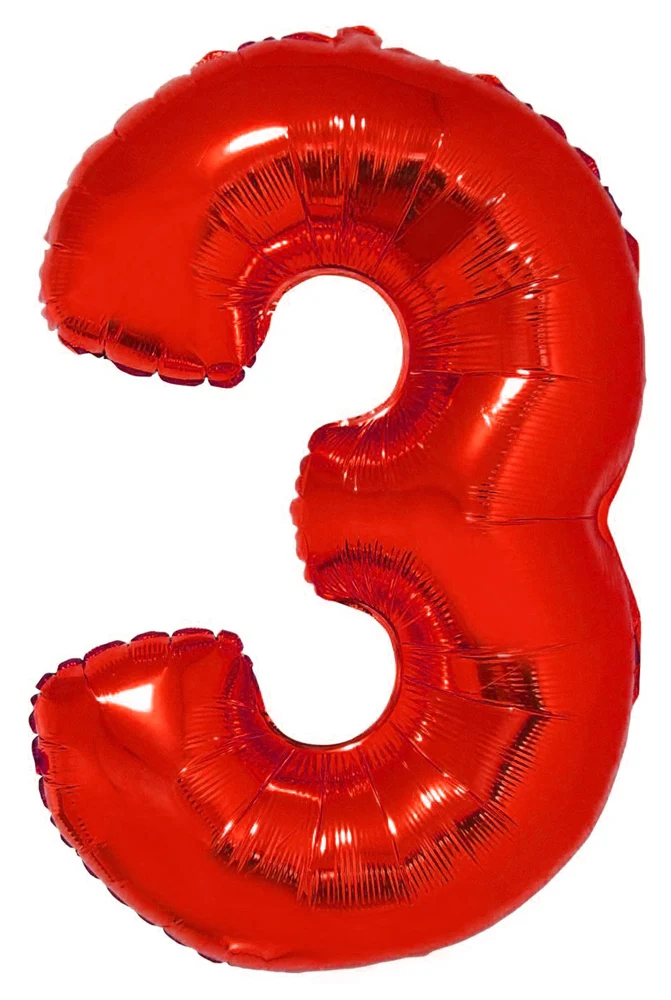 XXL Zahlen Folienballon 100 cm - Rot