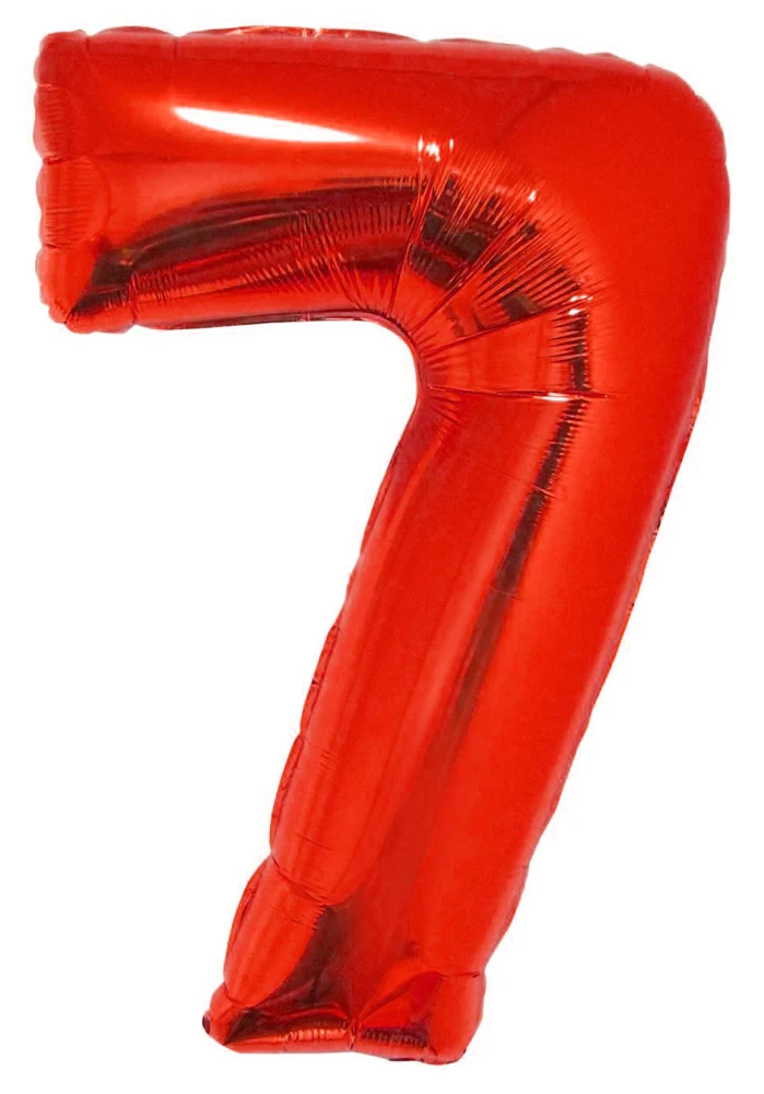 XXL Zahlen Folienballon 100 cm - Rot