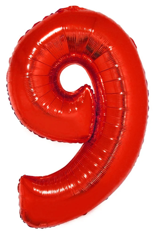XXL Zahlen Folienballon 100 cm - Rot