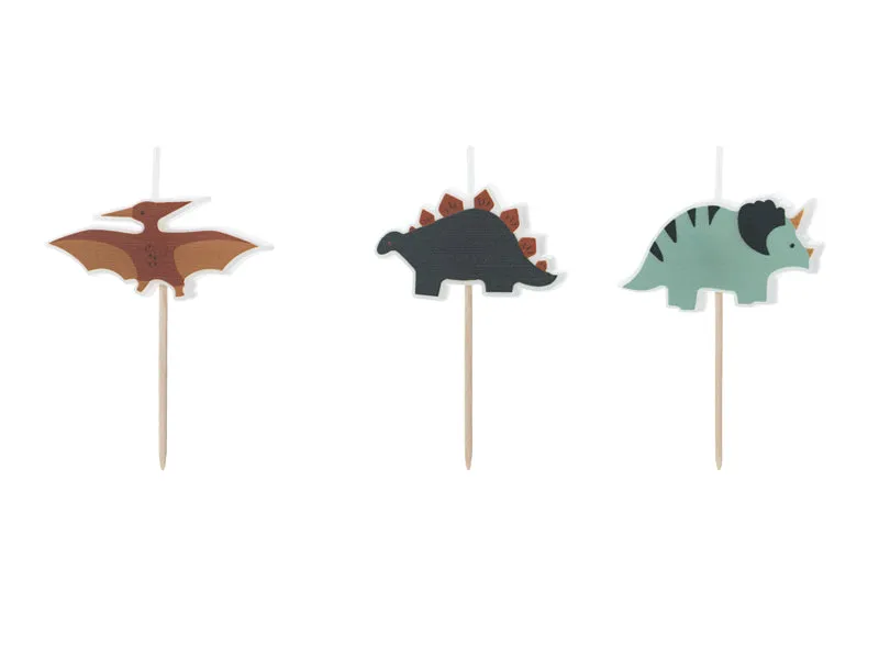 Geburtstagskerzen Dinosaurier | 3 cm - 3 Stk.