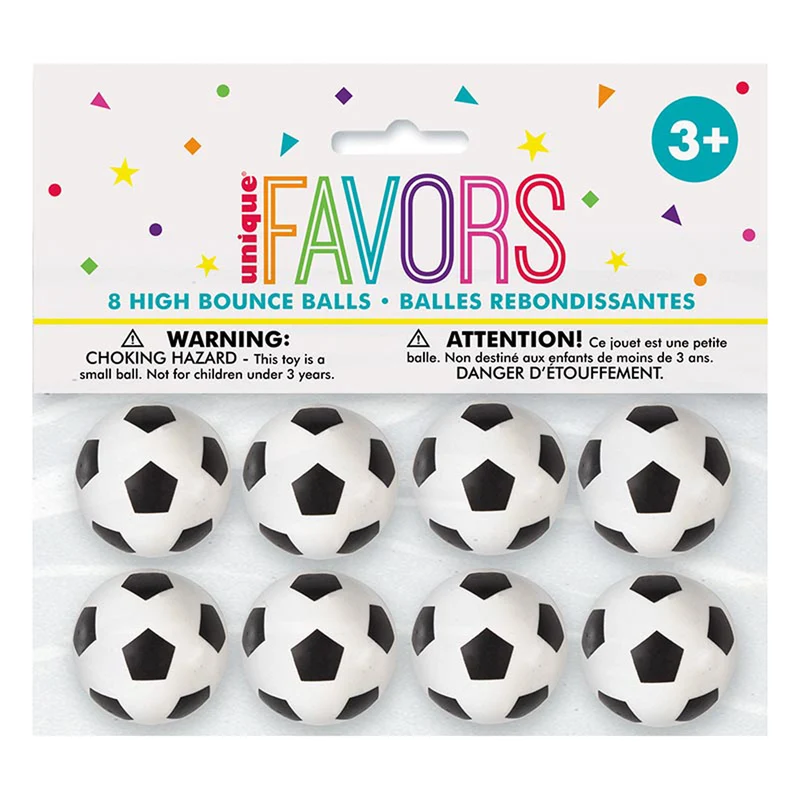 Favours Flummi Springbälle Fußball ? 3,2 cm | 8Stk