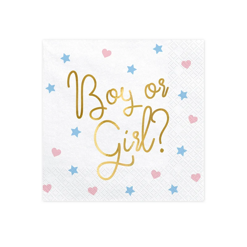 Servietten "Boy or Girl" - Gold | 20Stk./33x33cm