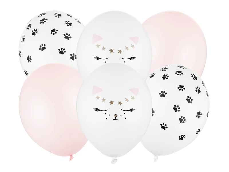 Luftballon Ø30cm "Katzen" | 6 Stk. - Mix