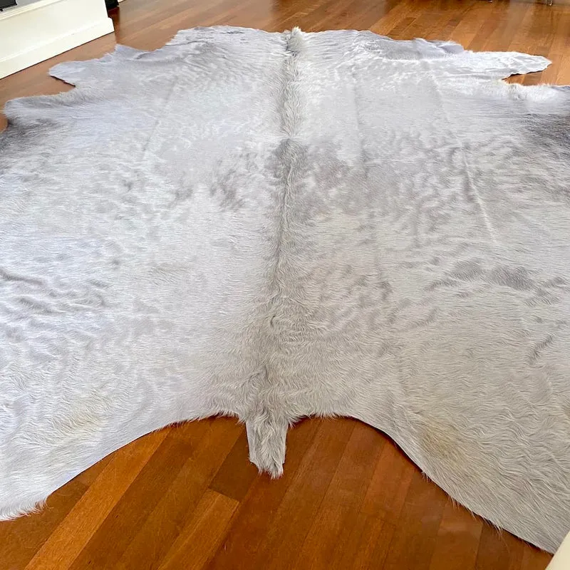Kuhfell Teppich in hell Grau XXL 5,5m²