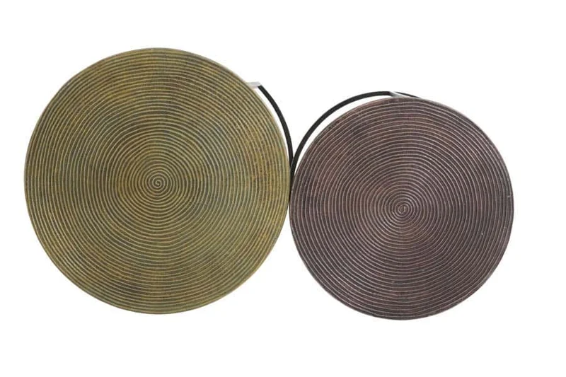 Beistelltisch TALCA antik Kupfer + Bronze circ 2er-Set