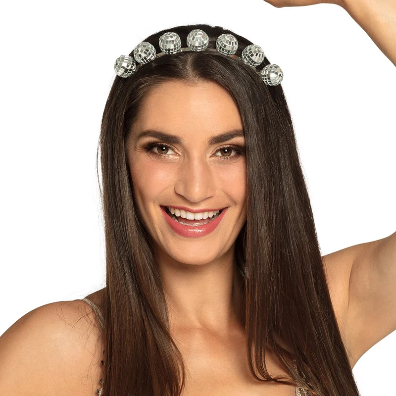 Haarreif mit Discokugeln | Silber