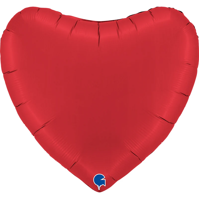 36" Folienballon Uni Herz ø 91cm | Satin Rot