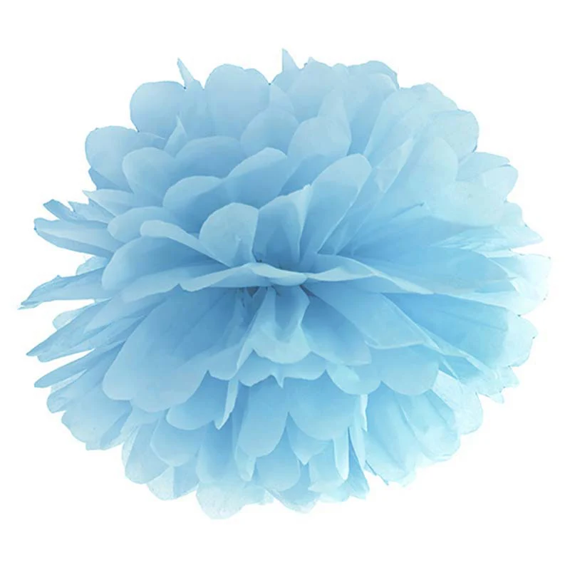 Pompom Hellblau 35 cm