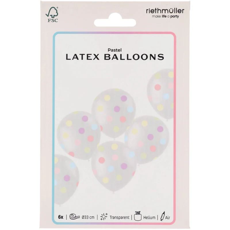 Dreamy Pastels Latexballons Ø 33cm | 6 Stück