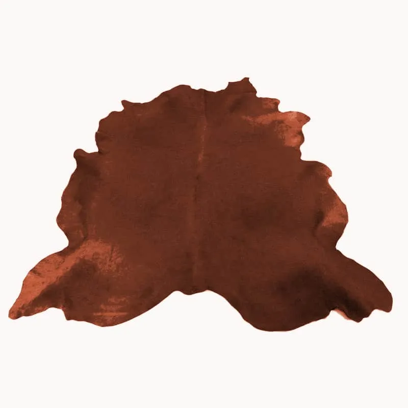 Kuhfell Teppich in Cognac Braun