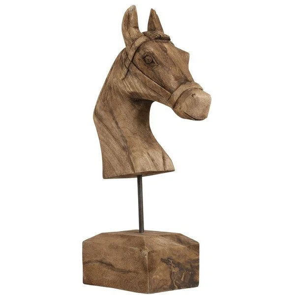 Skulptur Ornament HORSE aus Holz