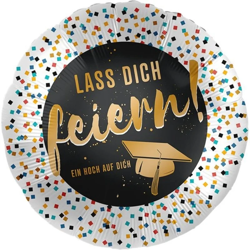 18"/Ø43cm Folienballon "Lass dich feiern!"