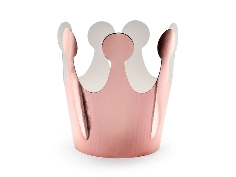 Krone rosegold, Höhe 9 cm, ø 6 cm, 6 Stück