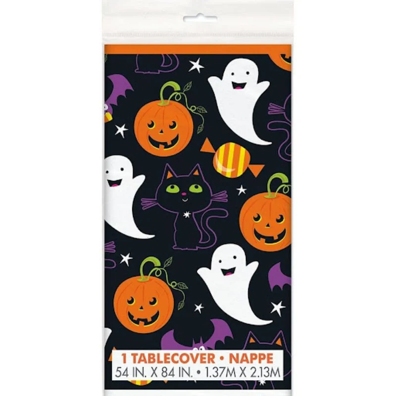 Tischdecke PVC Kürbis Geist u. Katze 137x213cm