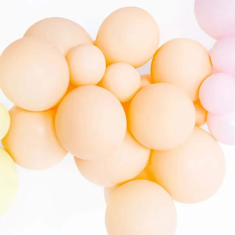 50 Stk. Luftballon Ø30cm "Uni Pastell" | Pfirsich Orange