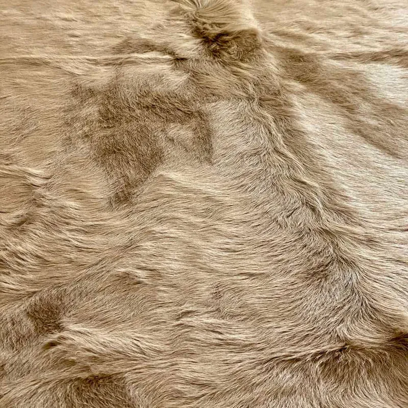 Kuhfell Teppich in Cappuccino Braun