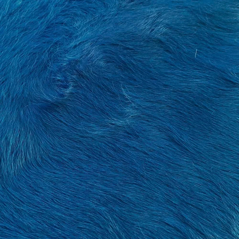 Kuhfell Teppich in Skyline-Blau