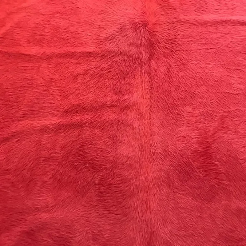 Kuhfell Teppich in Rosarot