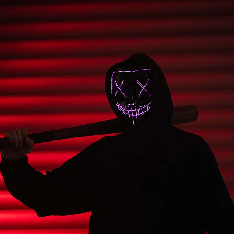 Maske LED Purge Lila