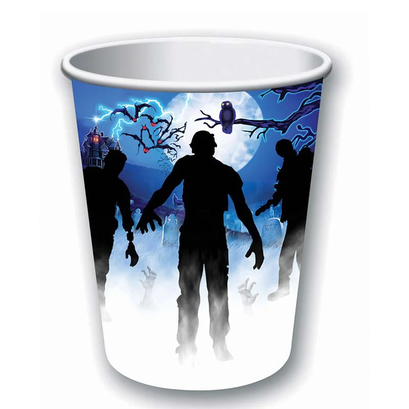 Pappbecher Zombie 266ml/8Stk.