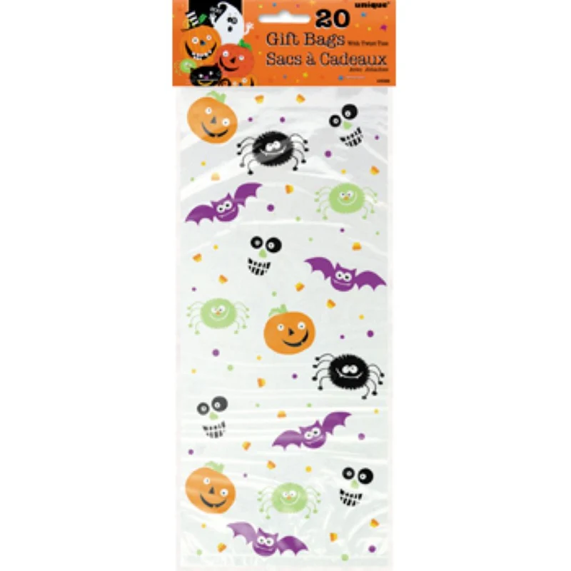 Geschenktüte Cello 12x28cm/20St. Spooky Smiles